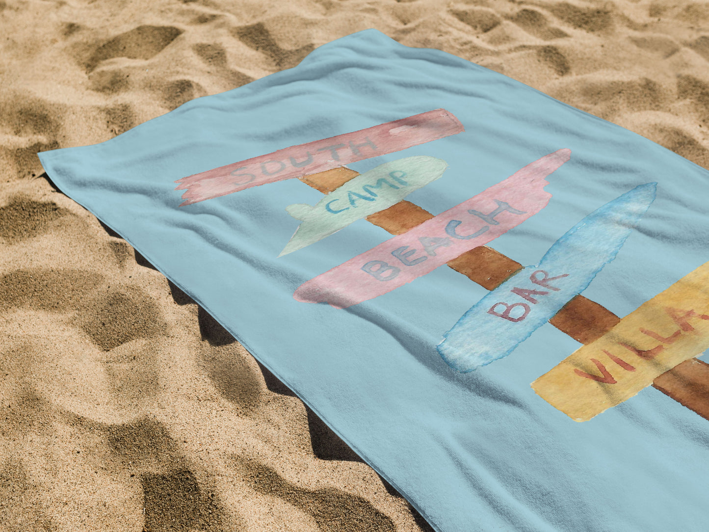 Kamp Beach Bar Temalı Plaj Havlusu