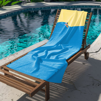 Surf Yapan Karkater Desenli Plaj Havlusu