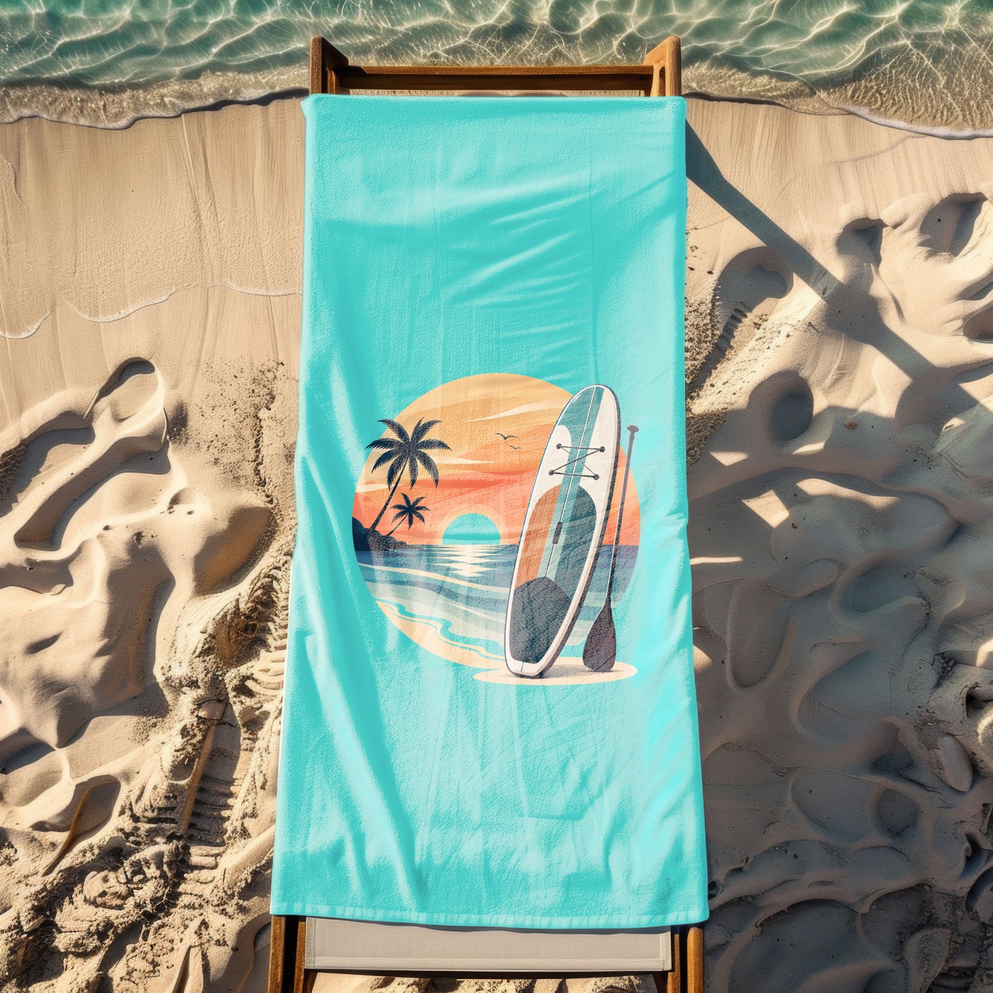 Sup Board Temalı Plaj Havlusu