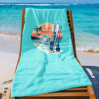 Sup Board Temalı Plaj Havlusu