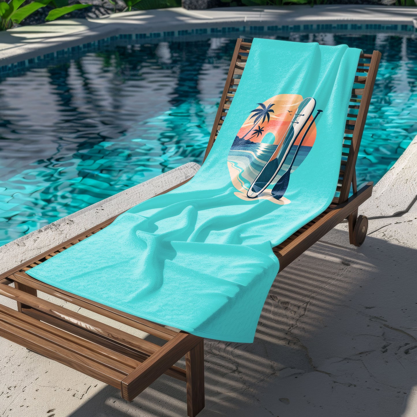 Sup Board Temalı Plaj Havlusu