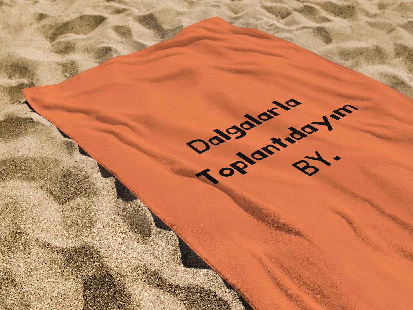 Dalgalarla Toplantıdayım By Yazılı Plaj Havlusu
