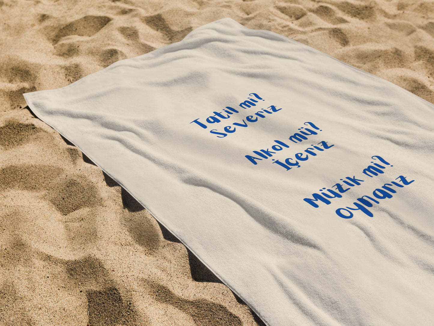 Tatil mi? Severiz Yazılı Plaj Havlusu